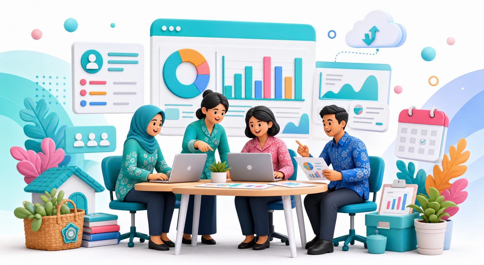 Ilustrasi pengelolaan data PKK Sukamulya